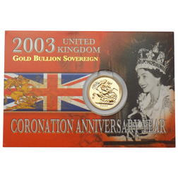 Pre-Owned 2003 UK Carded Full Sovereign Gold Coin