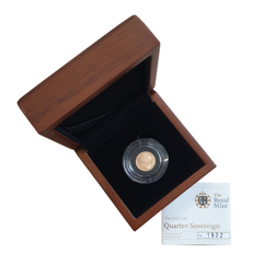 Pre-Owned 2012 UK Quarter Sovereign Proof Gold Coin