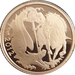 Pre-Owned 2012 UK Quarter Sovereign Proof Gold Coin