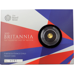 Pre-Owned 2015 UK Britannia Carded Proof 1/40oz Gold Coin