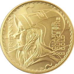 Pre-Owned 2003 UK Britannia 1/4oz Gold Coin