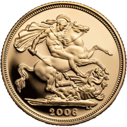 Pre-Owned 2006 UK Proof Design Full Sovereign Gold Coin