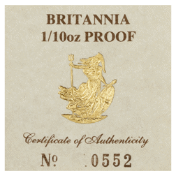 Pre-Owned 1989 UK Britannia 1/10oz Proof Gold Coin
