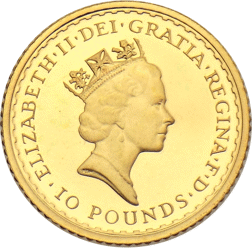 Pre-Owned 1995 UK Britannia 1/10oz Proof Gold Coin