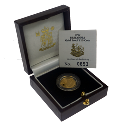 Pre-Owned 1997 UK Britannia 1/10oz Proof Gold Coin