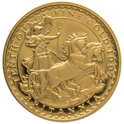 Pre-Owned 1997 UK Britannia 1/10oz Proof Gold Coin