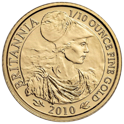 Pre-Owned 2010 UK Britannia 1/10oz Proof Gold Coin