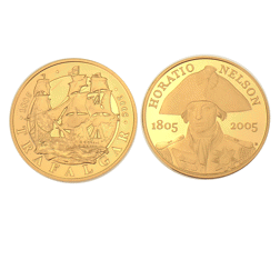 Pre-Owned 2005 UK Nelson and Trafalgar Proof Gold 2-Crown Set