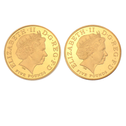 Pre-Owned 2005 UK Nelson and Trafalgar Proof Gold 2-Crown Set