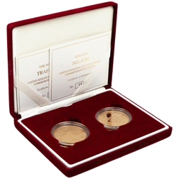 Pre-Owned 2005 UK Nelson and Trafalgar Proof Gold 2-Crown Set