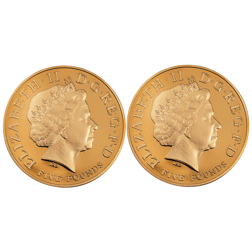 Pre-Owned 2005 UK Nelson and Trafalgar Proof Gold 2-Crown Set