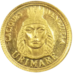 Pre-Owned Venezuela Cacique Urimare 1.5g Gold Coin