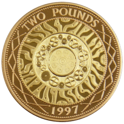 Pre-Owned 1997 UK Double Sovereign Proof Design Gold Coin