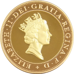 Pre-Owned 1997 UK Double Sovereign Proof Design Gold Coin
