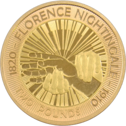 Pre-Owned 2010 UK Florence Nightingale Proof Design Double Sovereign Gold Coin