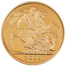 Pre-Owned 2008 UK Half Sovereign Proof Gold Coin
