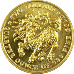 Pre-Owned 1983 Singapore 2 Dollars 1/4oz Gold Coin