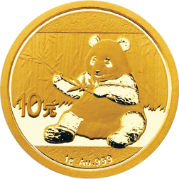 Pre-Owned 2017 Chinese Panda 1g Gold Coin