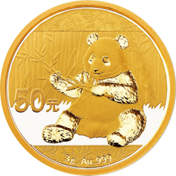 Pre-Owned 2017 Chinese Panda 3g Gold Coin