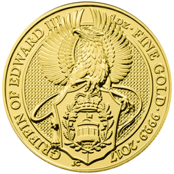 Pre-Owned 2017 UK Queen's Beasts The Griffin 1oz Gold Coin