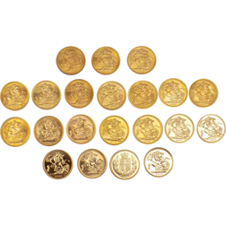Pre-Owned The Royal Full Sovereign Gold 21-Coin Collection