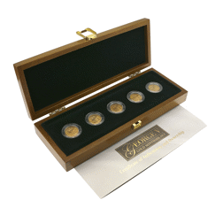 Pre-Owned UK George V Full Sovereign Mintmark 5 Gold Coin Set