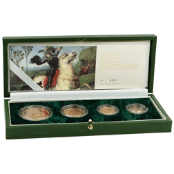 Pre-Owned 2007 UK Sovereign Proof Gold 4-Coin Collection
