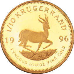 Pre-Owned 1996 South African Krugerrand Proof 1/10oz Gold Coin