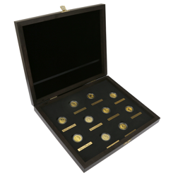 Pre-Owned UK Queen's Beast 1/4oz Gold 10-Coin Collection in Presentation Box