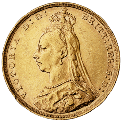 UK Full Sovereign Gold Coin Victoria 1887-1893