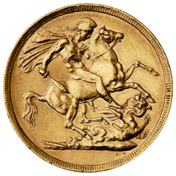 UK Full Sovereign Gold Coin Victoria 1887-1893