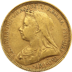 UK Full Sovereign Gold Coin Victoria 1893-1901