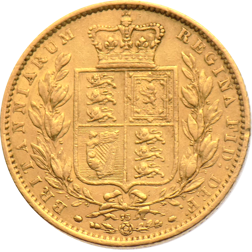 UK Full Sovereign Gold Coin - Victoria Young Head Shield 1838 -1887