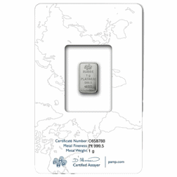 Pre-Owned Pamp Suisse Fortuna 1g Platinum Bar