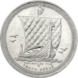 Pre-Owned 1985 Isle of Man 1/10oz Noble Platinum Coin - VAT Free