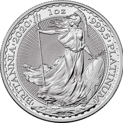 Pre-Owned 2020 Britannia 1oz Platinum Coin - VAT Free