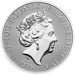 Pre-Owned 2020 UK Queen's Beasts Falcon of the Plantagenets 1oz Platinum Coin - VAT Free