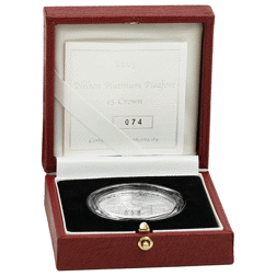 Pre-Owned 2005 UK Nelson £5 Piedfort Proof Platinum Crown Coin - VAT Free