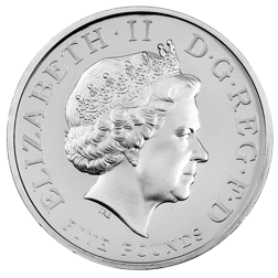 Pre-Owned 2005 UK Nelson £5 Piedfort Proof Platinum Crown Coin - VAT Free