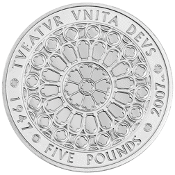 Pre-Owned 2007 UK Diamond Wedding Proof Platinum Crown Coin - VAT Free