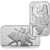Pre-Owned The Royal Mint Una and The Lion 1oz Silver Bar - Mixed Designs