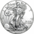 Pre-Owned USA Eagle 1oz Silver Coin Type I and II - Mixed Dates