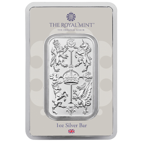 Pre-Owned The Royal Mint Royal Celebration 1oz Silver Bar - Carded ...