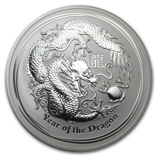 Sell Pre-Owned 2012 Australian Lunar Dragon 10oz Silver Coin