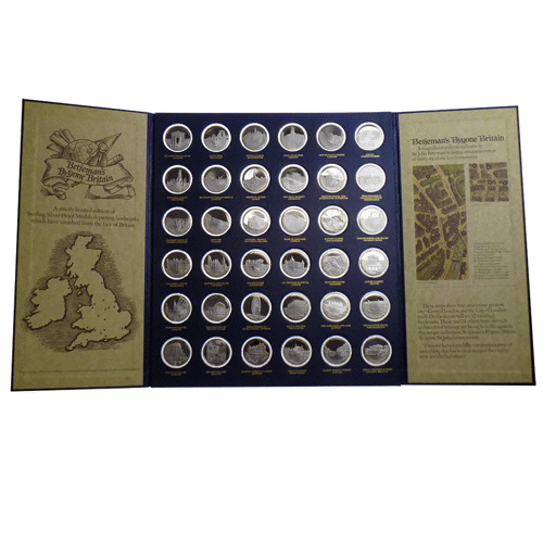 Pre Owned UK Betjemans Bygone Britain 36 Silver Proof Coin Collection