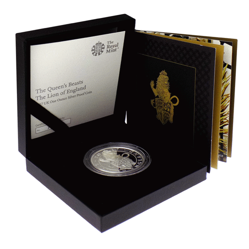 Pre-Owned 2017 UK Queen's Beast The Lion 1oz Silver Proof