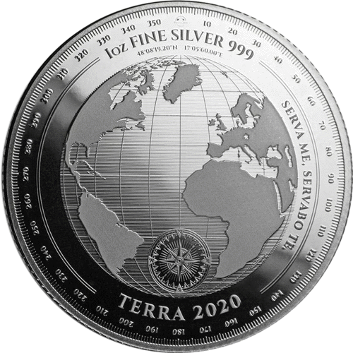 Pre-Owned 2020 Tokelau Planet Terra 1oz Silver Coin - VAT Free