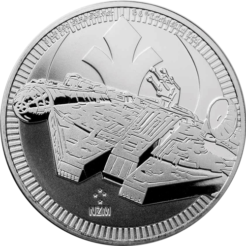 Pre-Owned 2021 Niue Star Wars Millennium Falcon 1oz Silver Coin - VAT ...