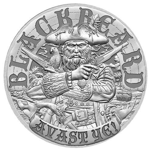 Mason Mint Blackbeard 1oz Silver Round | 1oz Silver Coins