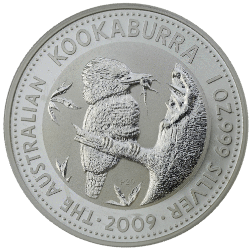 Pre-Owned 2009 Australian Kookaburra (1993 Design) 1oz Silver Coin